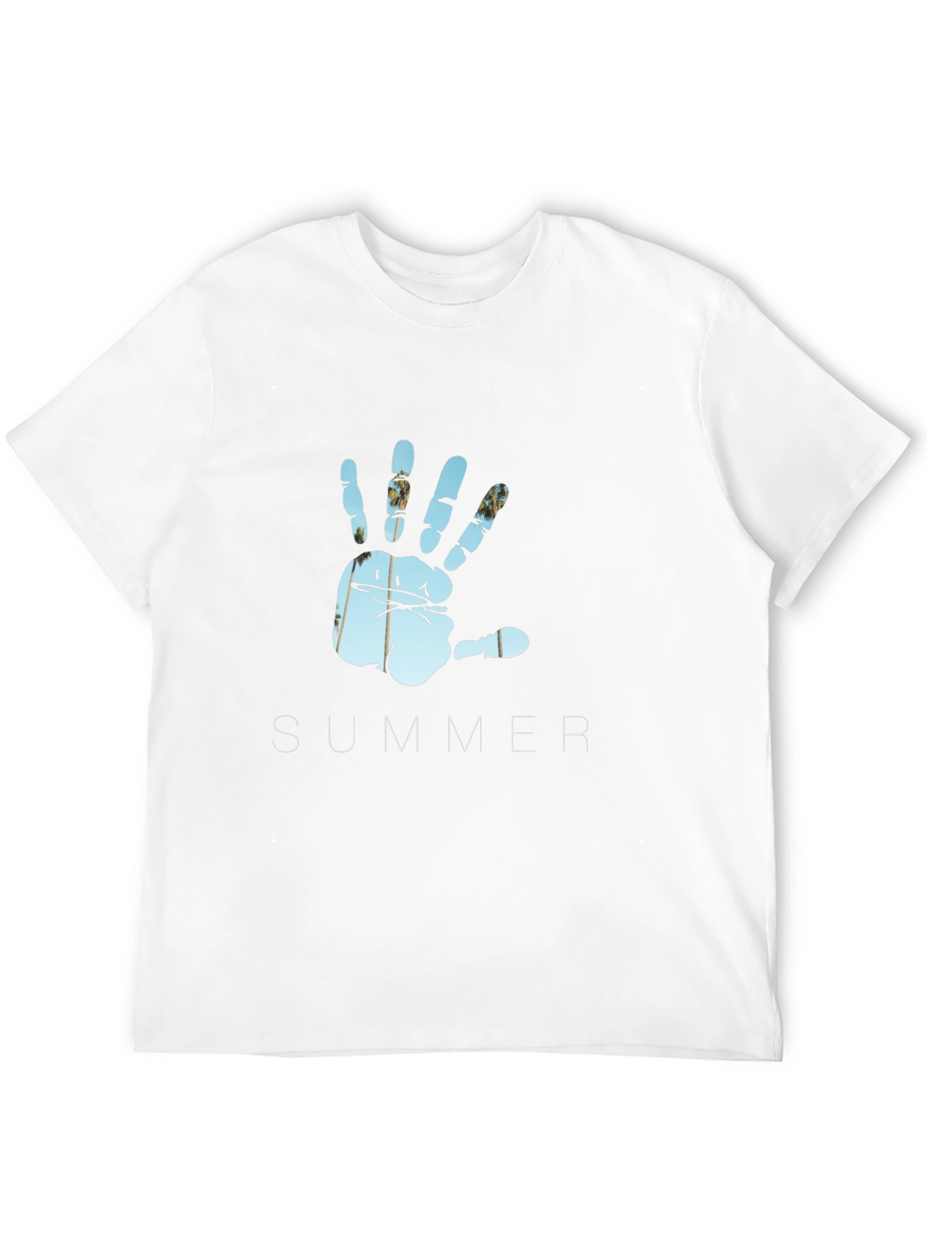 Summer Hand Print Black T-Shirt