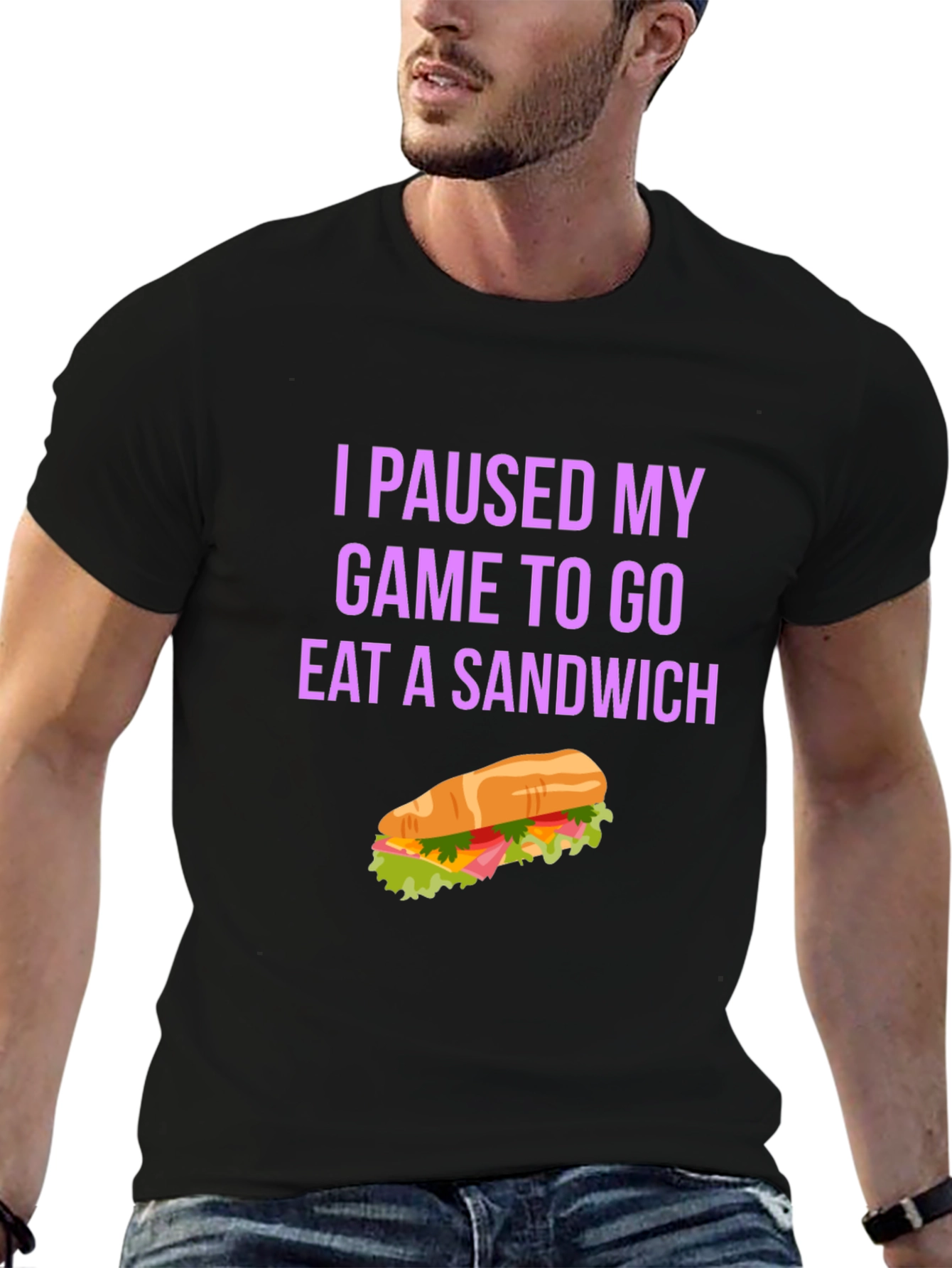 Gamer Sandwich T-Shirt - I Paused My Game