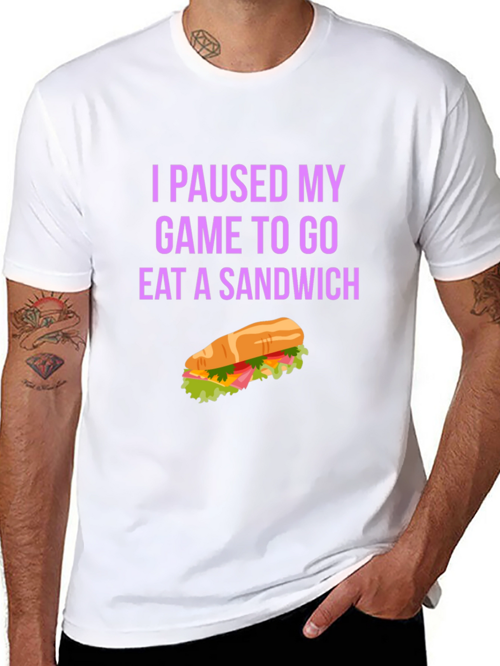Gamer Sandwich T-Shirt - I Paused My Game