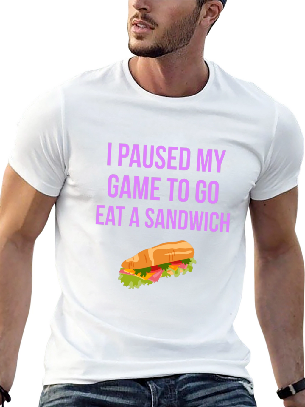 Gamer Sandwich T-Shirt - I Paused My Game
