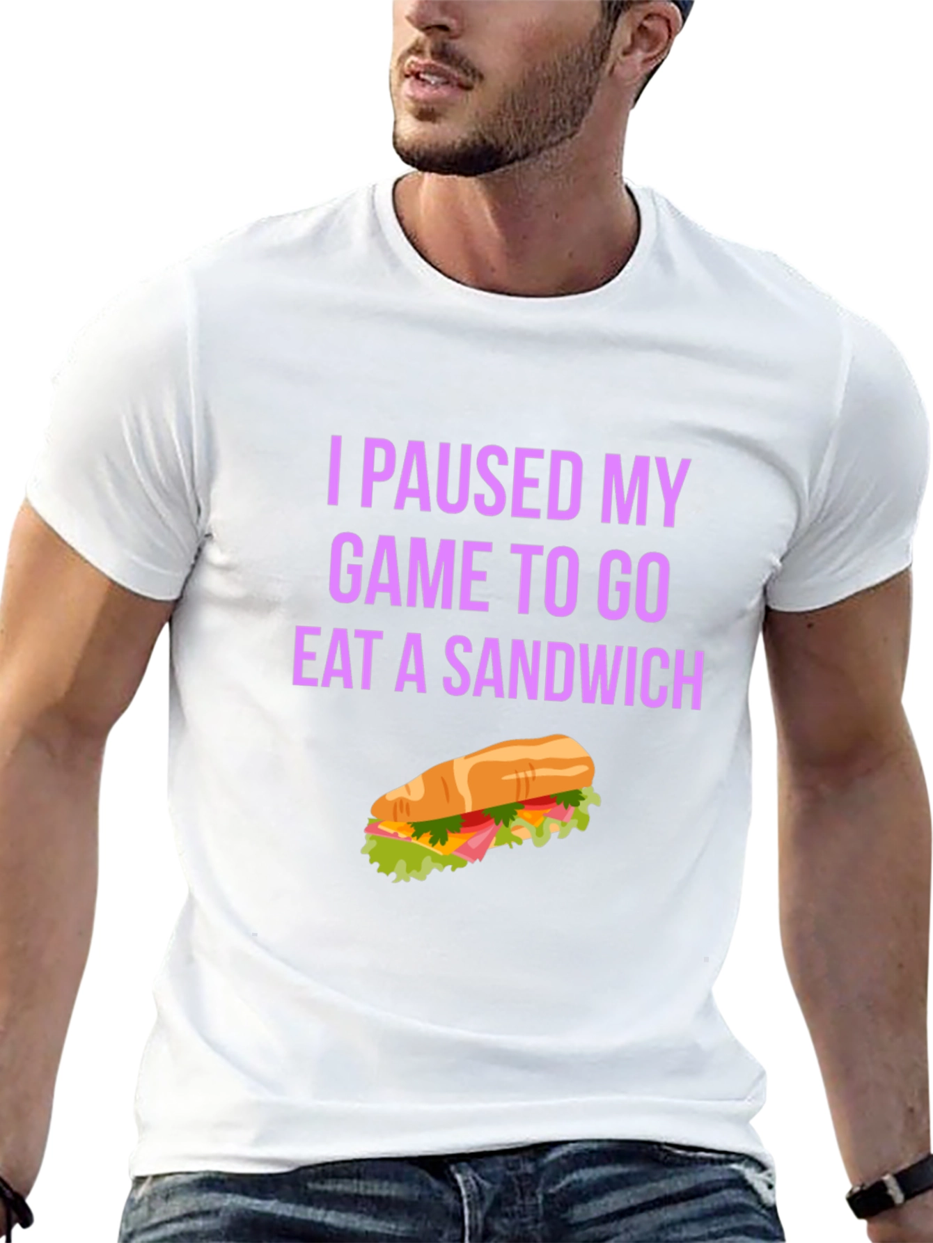 Gamer Sandwich T-Shirt - I Paused My Game
