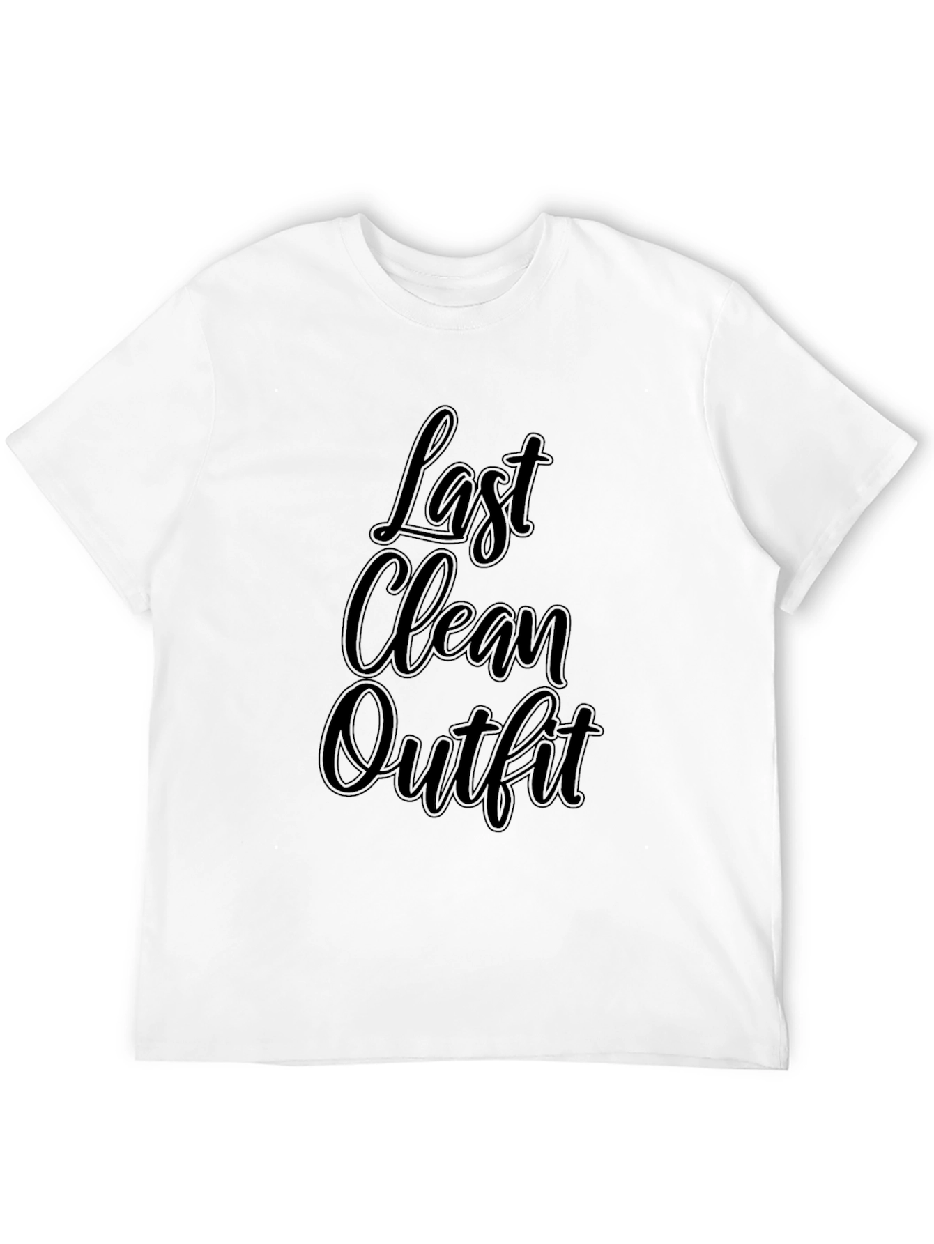 Last Clean Outfit Mens Black Graphic Tee Shirt