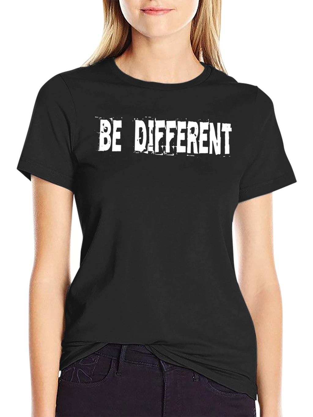 Be Different Black Graphic T-Shirt