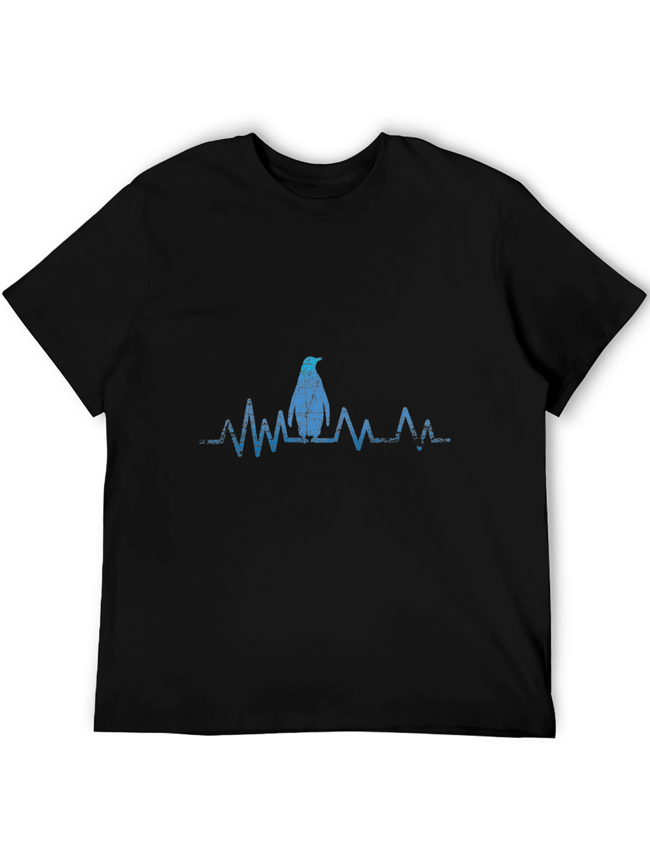 Penguin Heartbeat Graphic Tee - Cool Casual Style