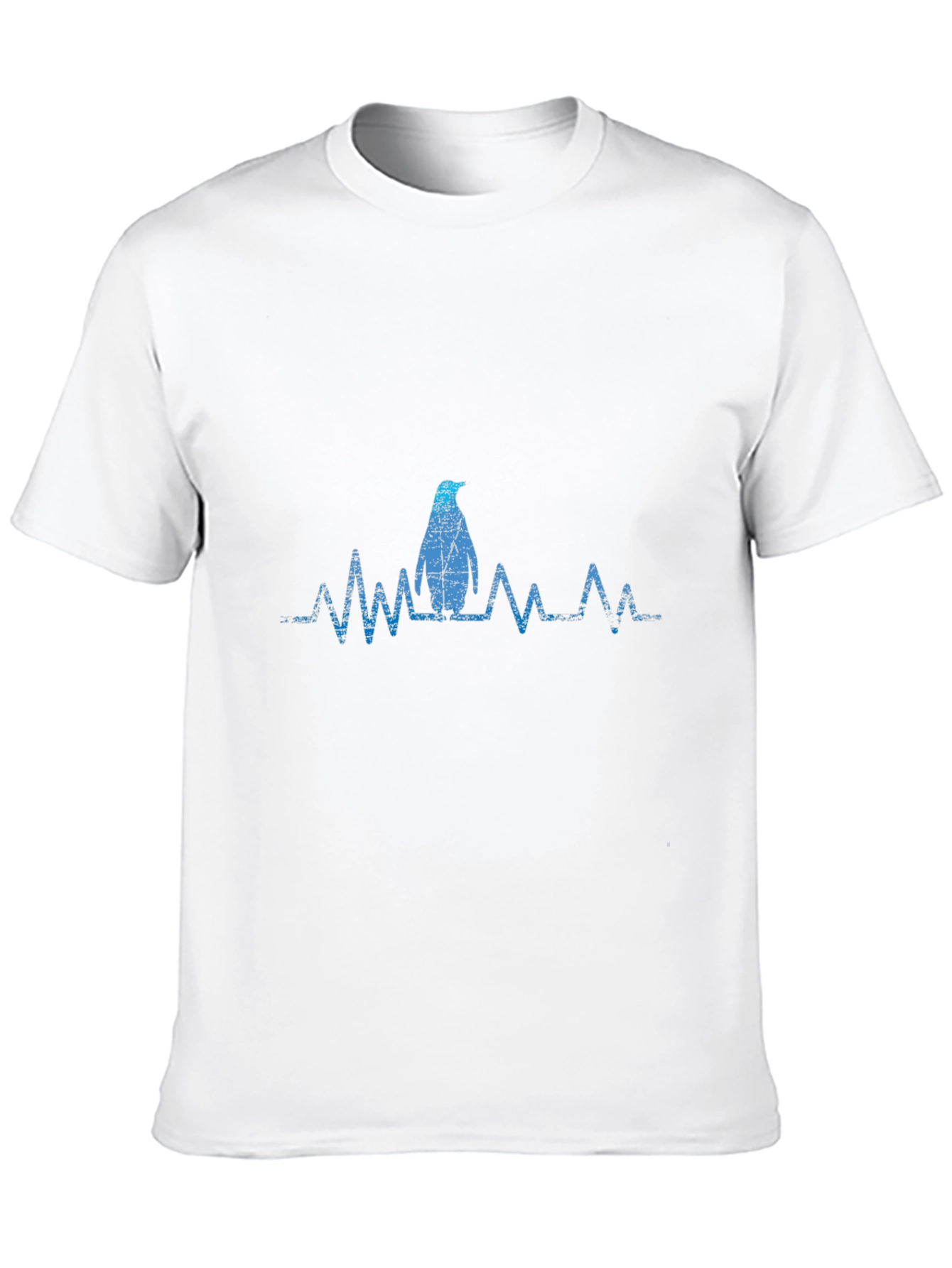 Penguin Heartbeat Graphic Tee - Cool Casual Style