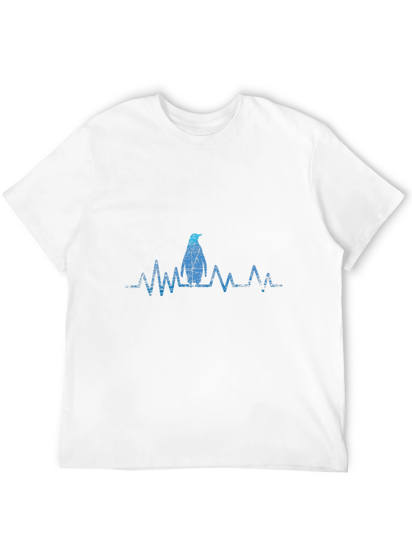 Penguin Heartbeat Graphic Tee - Cool Casual Style