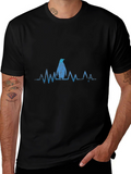 Penguin Heartbeat Graphic Tee - Cool Casual Style