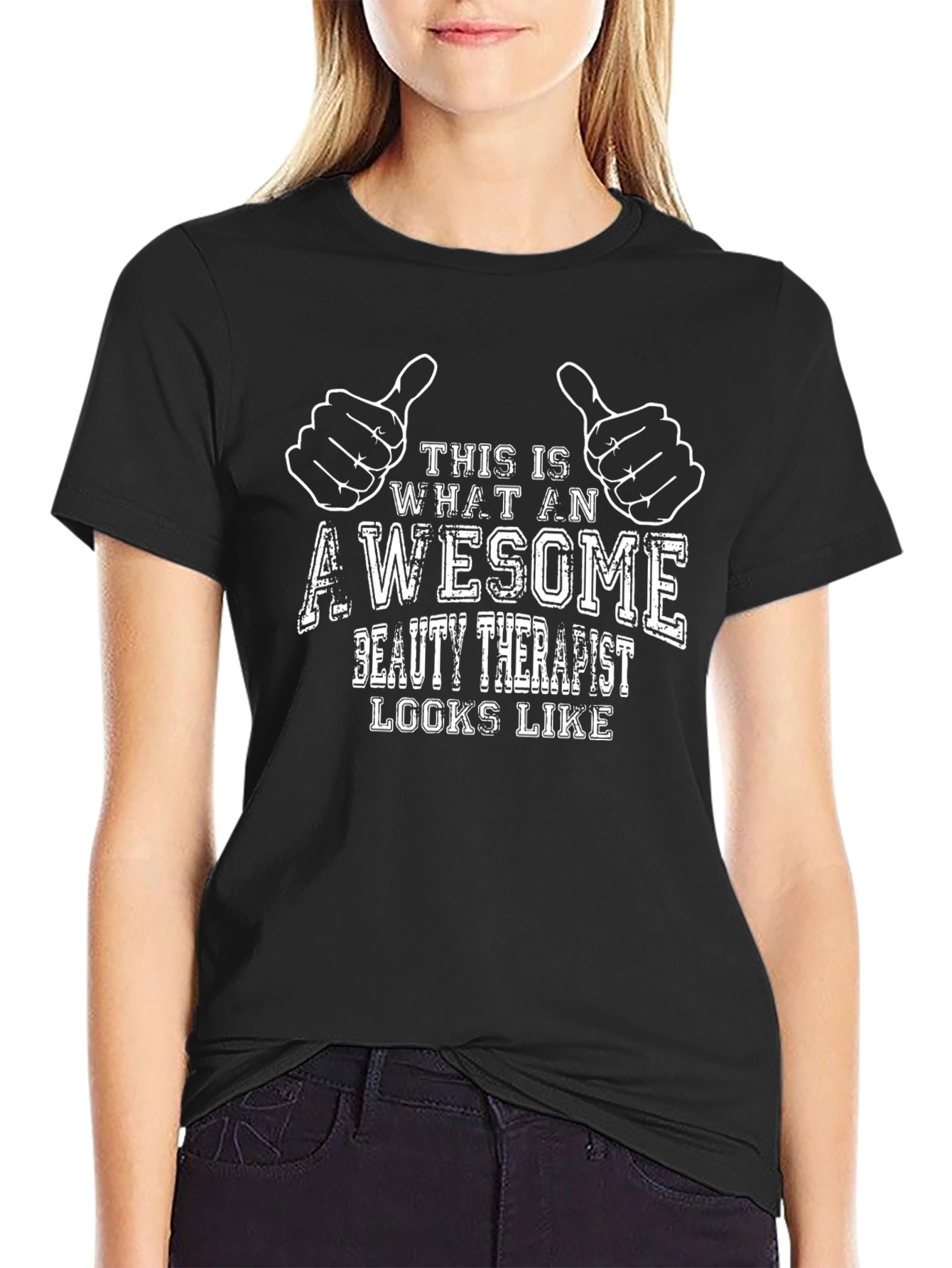 Awesome Beauty Therapist T-Shirt - Black