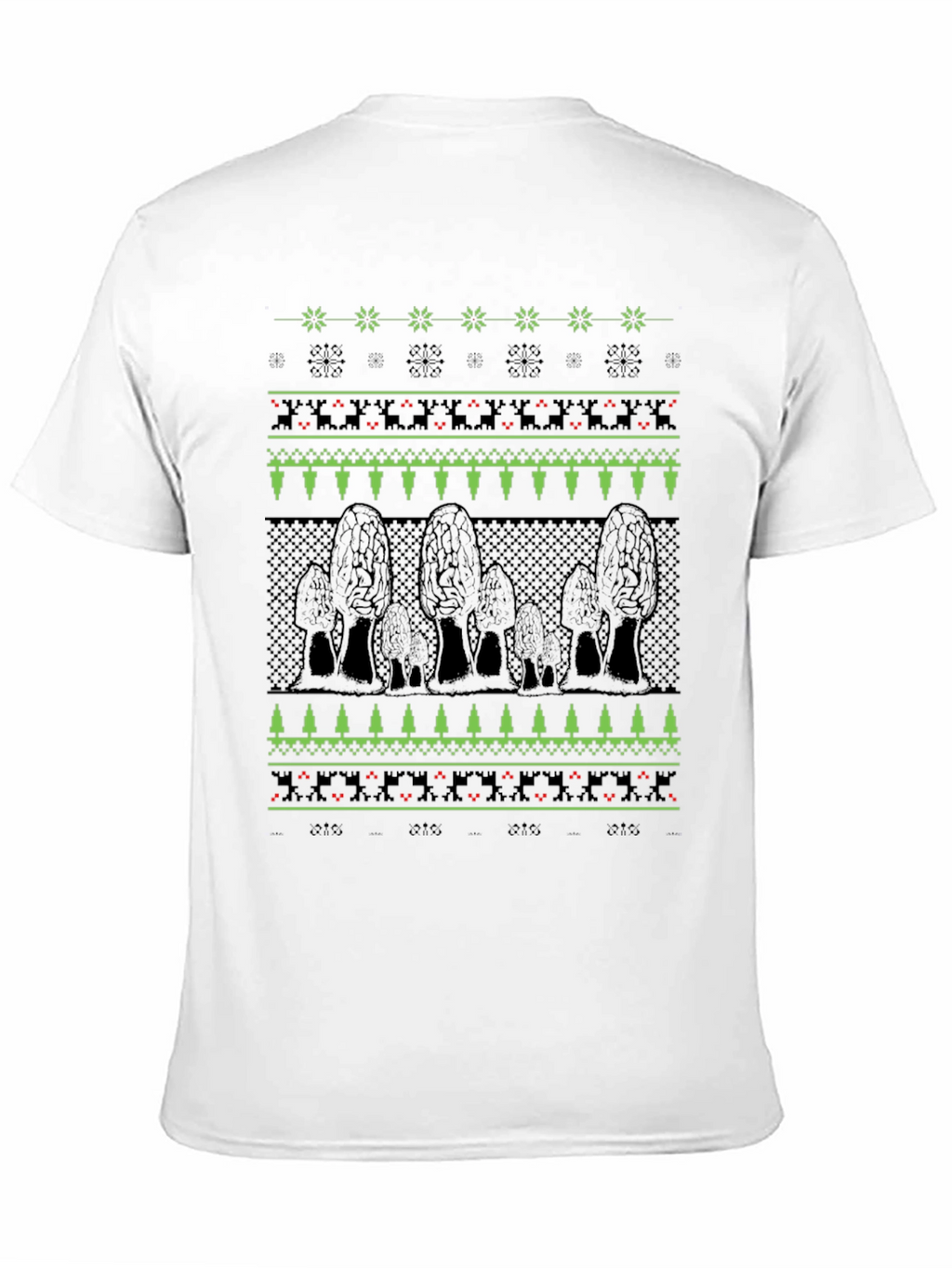 Novelty Morel Mushroom Ugly Christmas Sweater T-Shirt