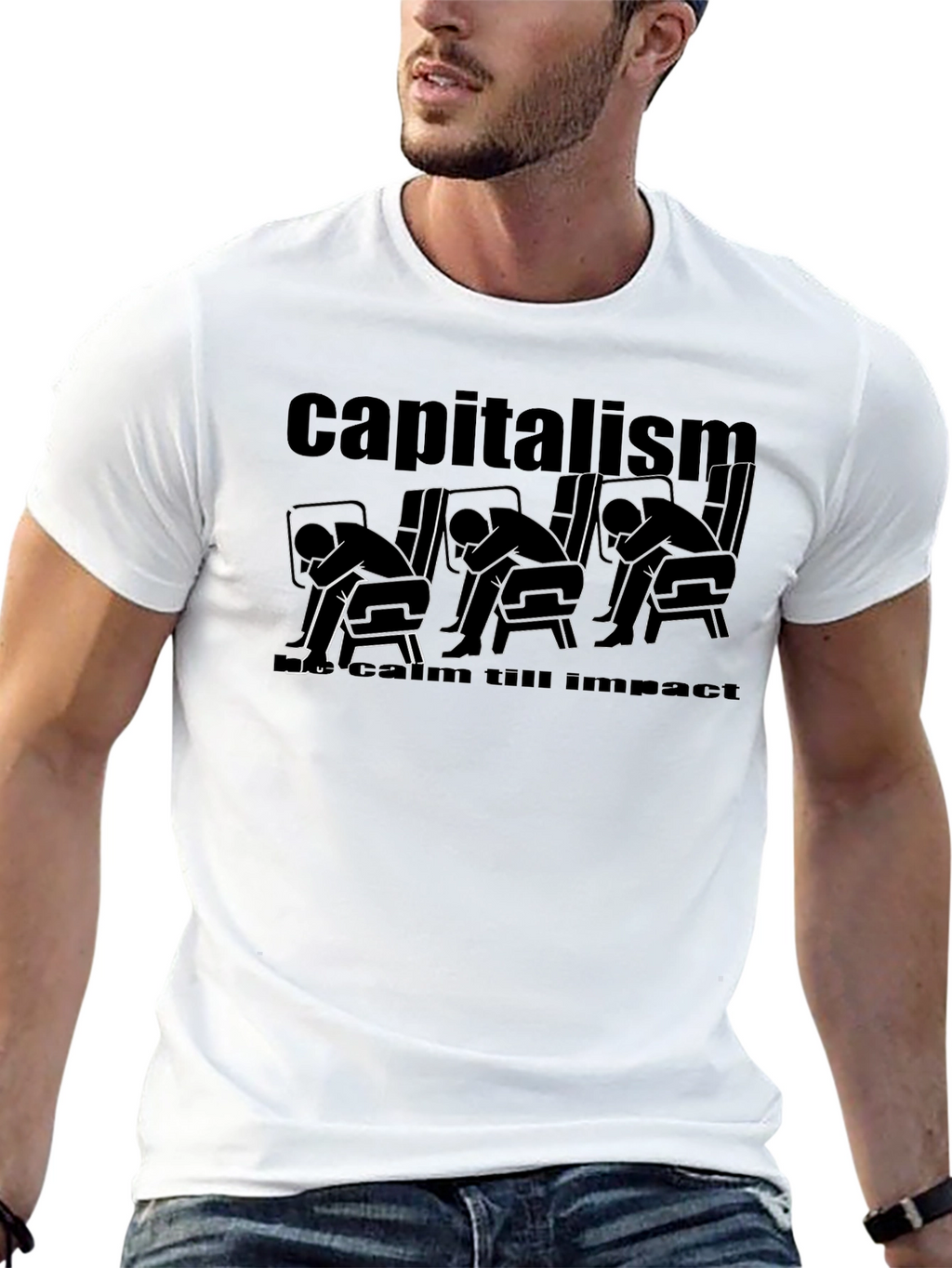 Capitalism Calm Till Impact Graphic Tee