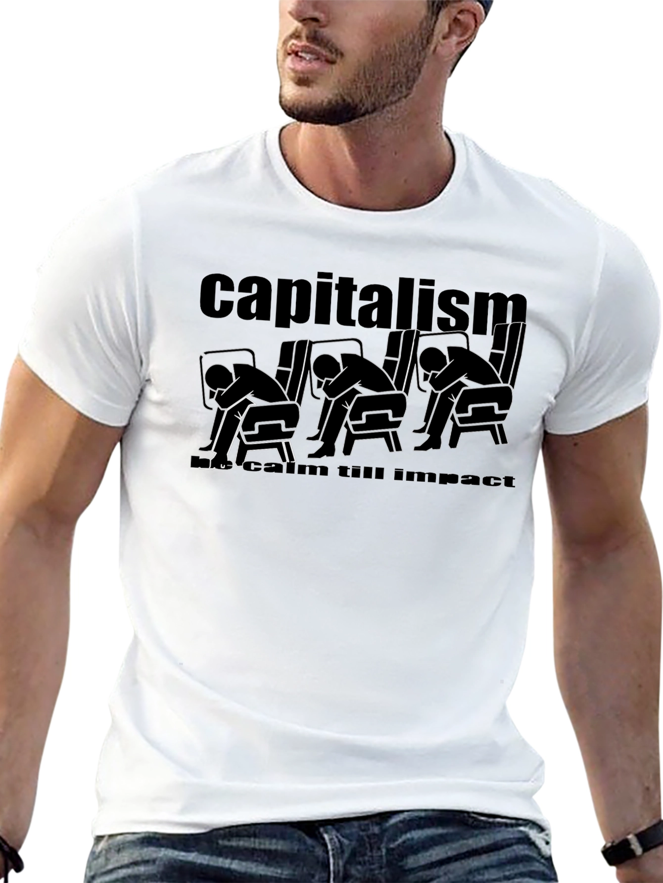 Capitalism Calm Till Impact Graphic Tee