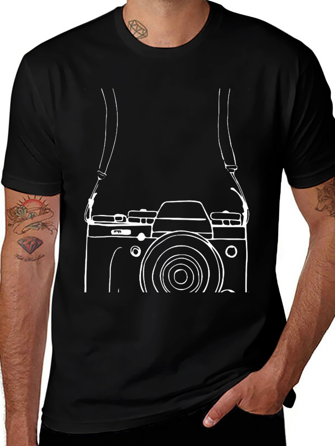Camera T-Shirt - Cool Graphic Tee for Photography Lovers
