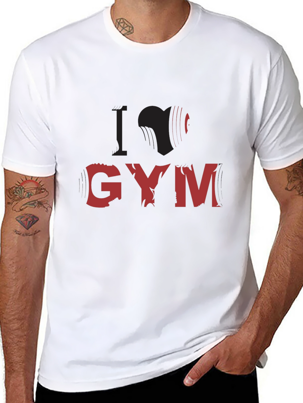 I Love Gym Black T-Shirt