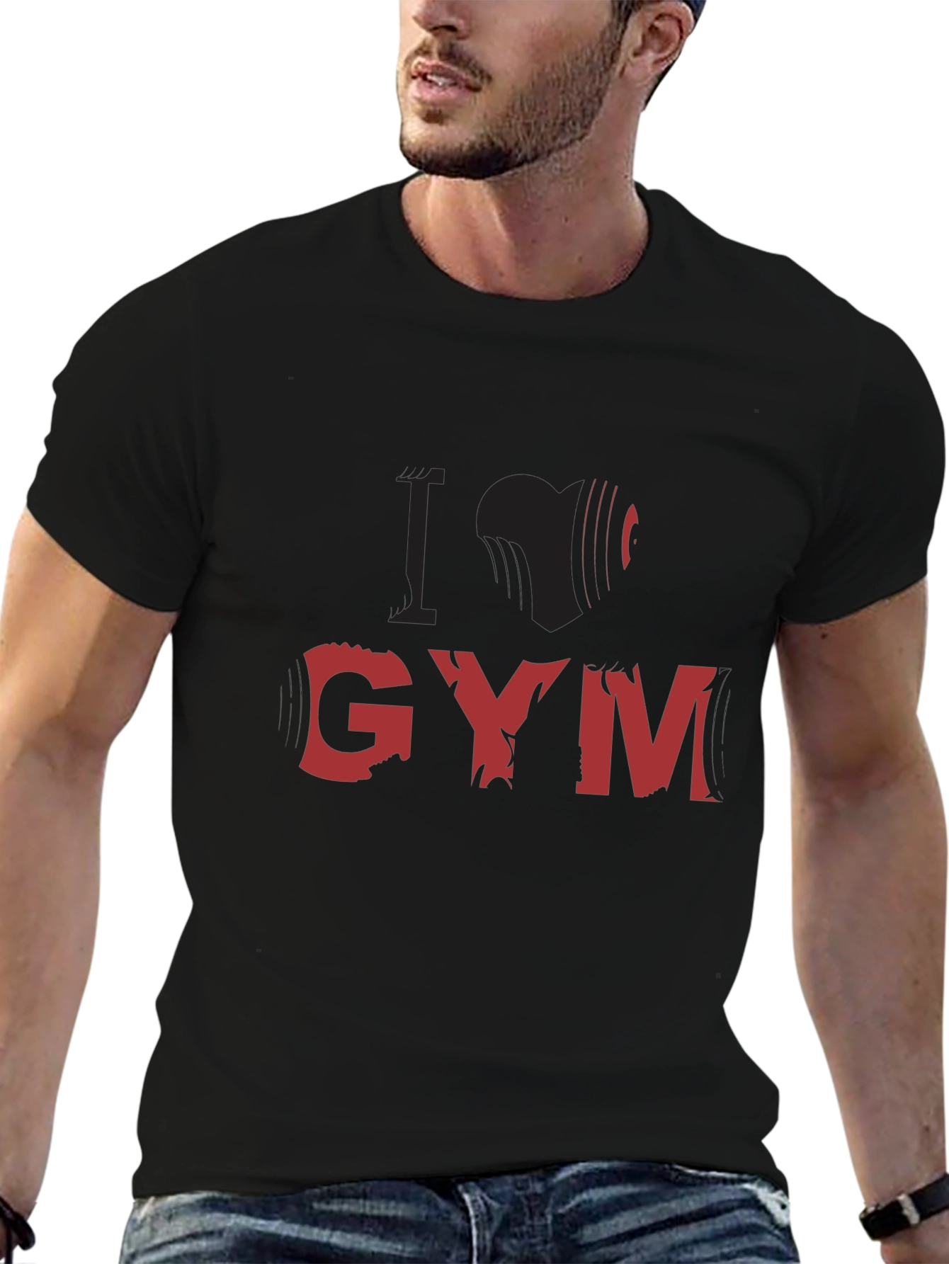 I Love Gym Black T-Shirt
