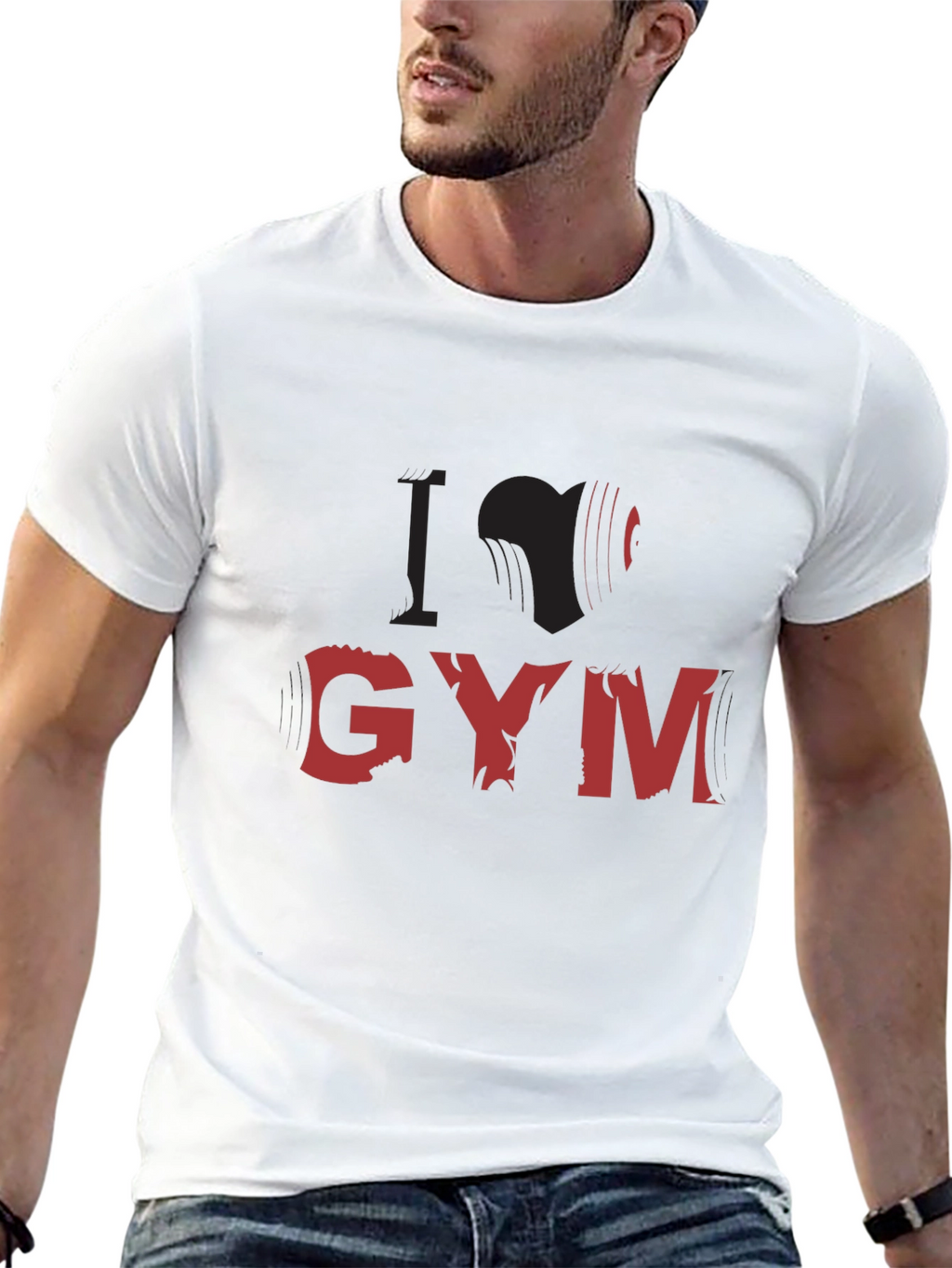 I Love Gym Black T-Shirt