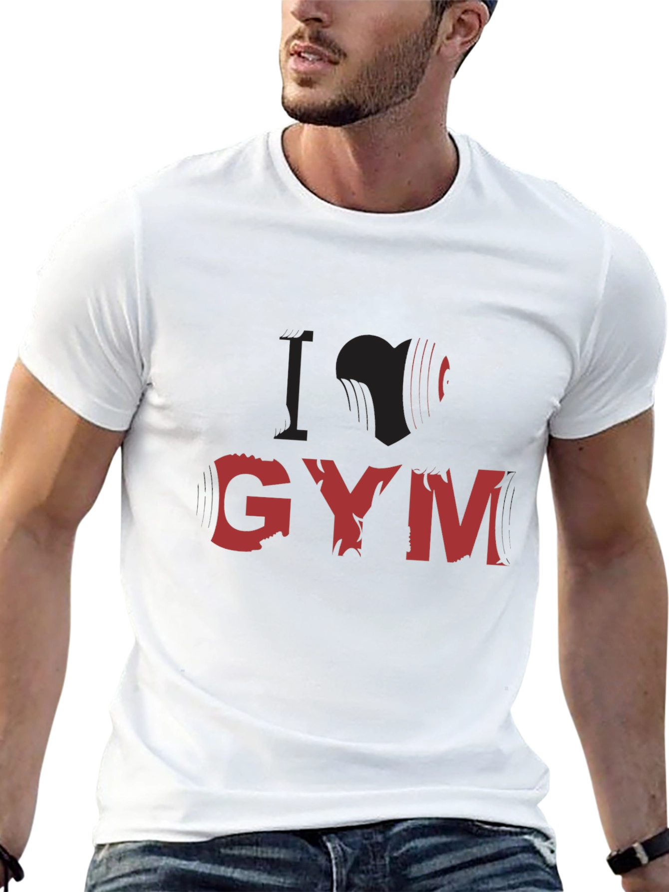 I Love Gym Black T-Shirt