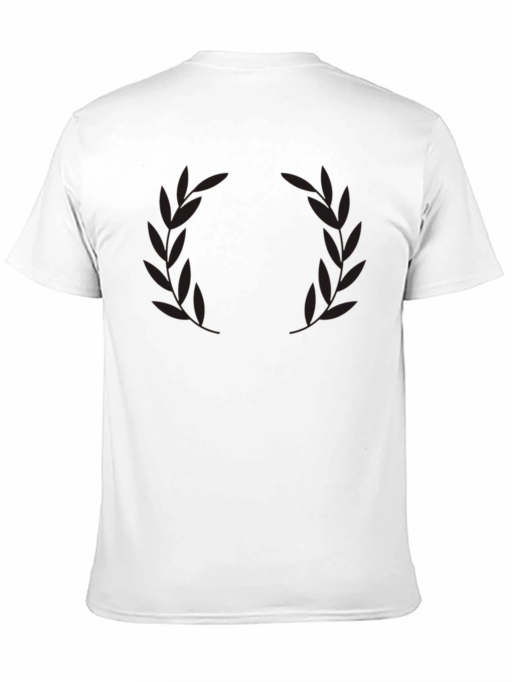 Mens Black Laurel Wreath Graphic T-Shirt