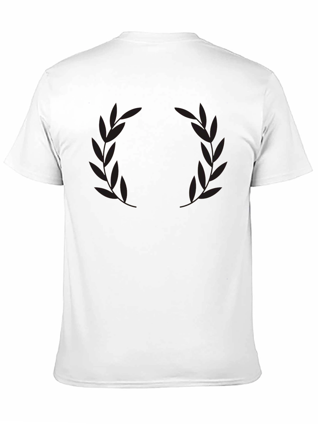 Mens Black Laurel Wreath Graphic T-Shirt
