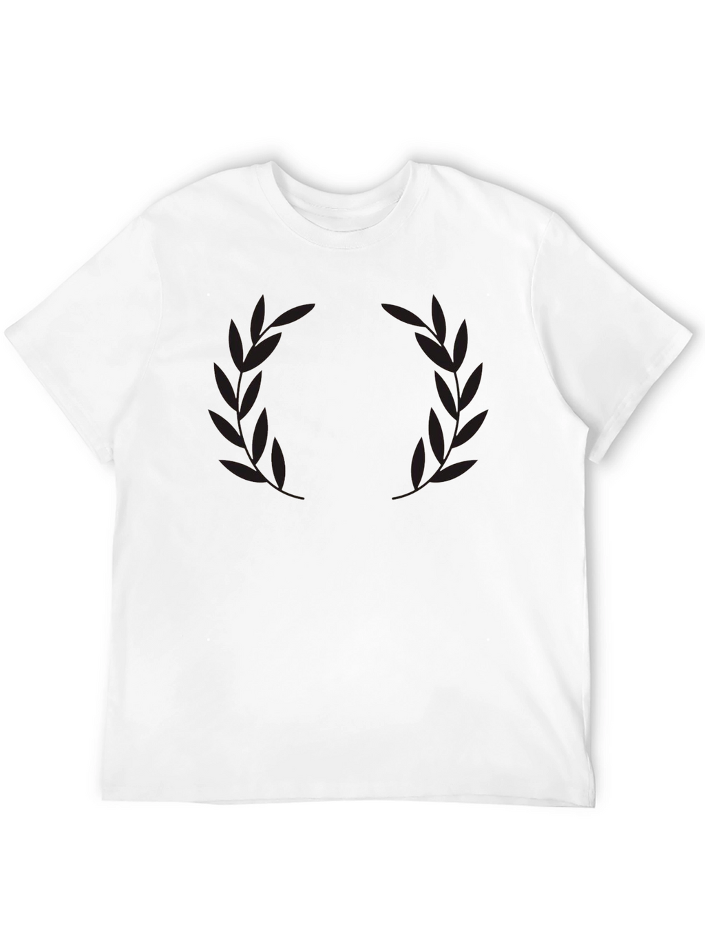 Mens Black Laurel Wreath Graphic T-Shirt