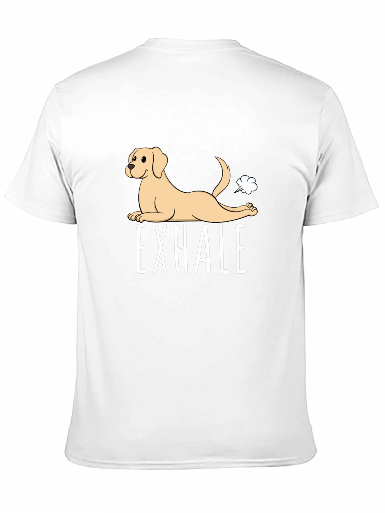 Exhale Funny Dog Graphic T-Shirt