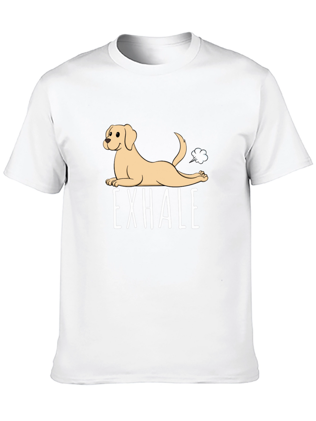 Exhale Funny Dog Graphic T-Shirt