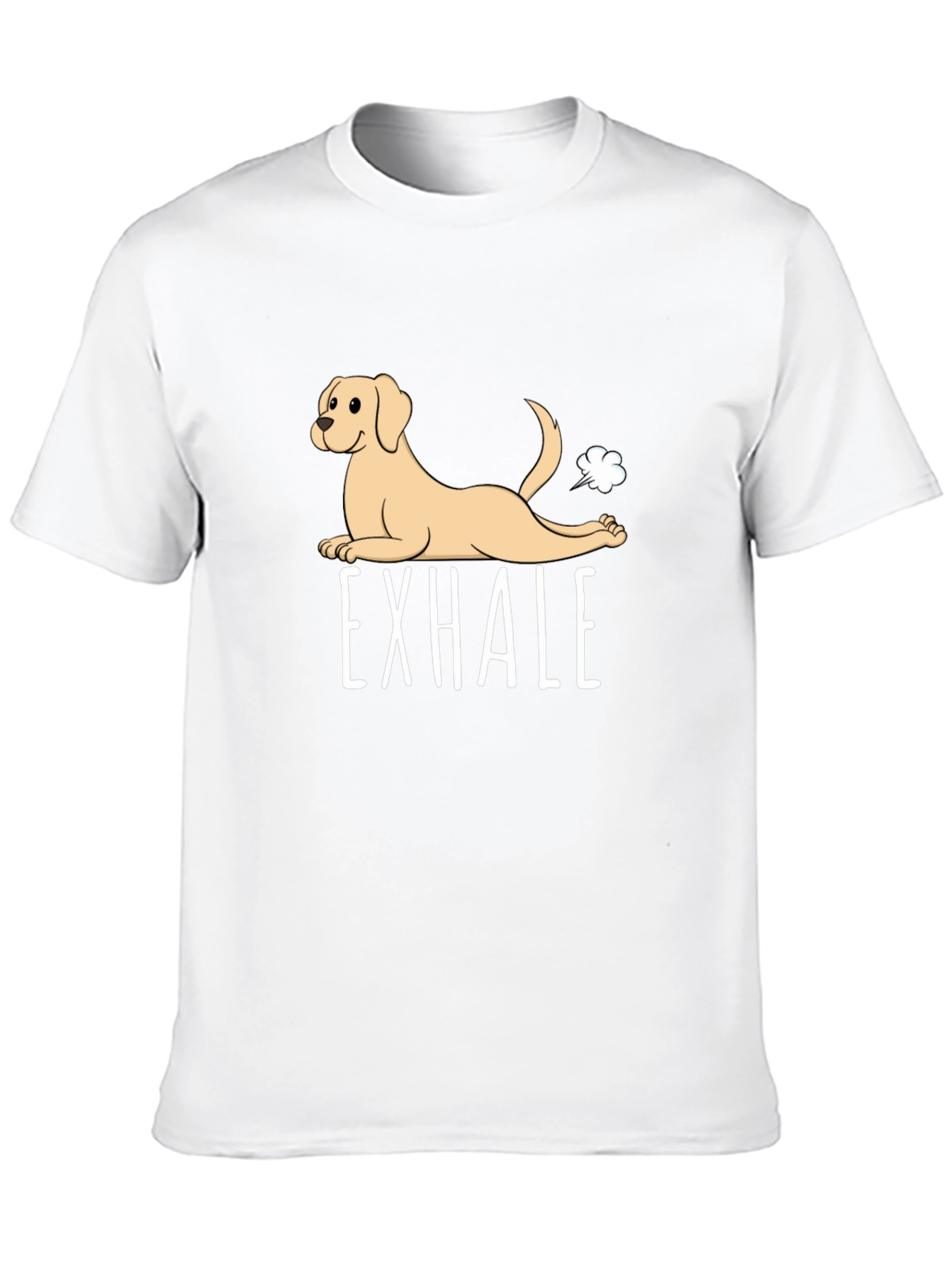 Exhale Funny Dog Graphic T-Shirt