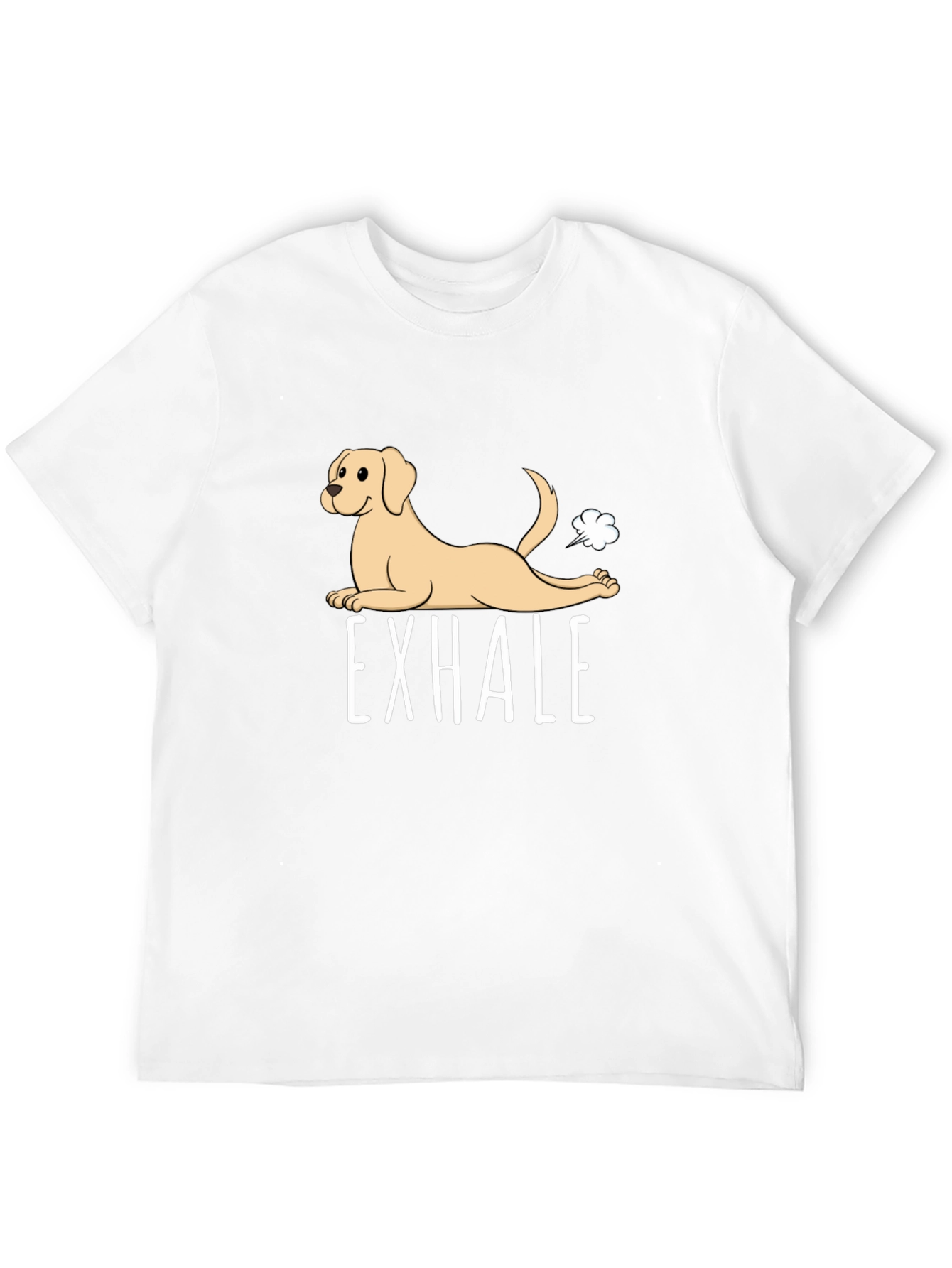Exhale Funny Dog Graphic T-Shirt