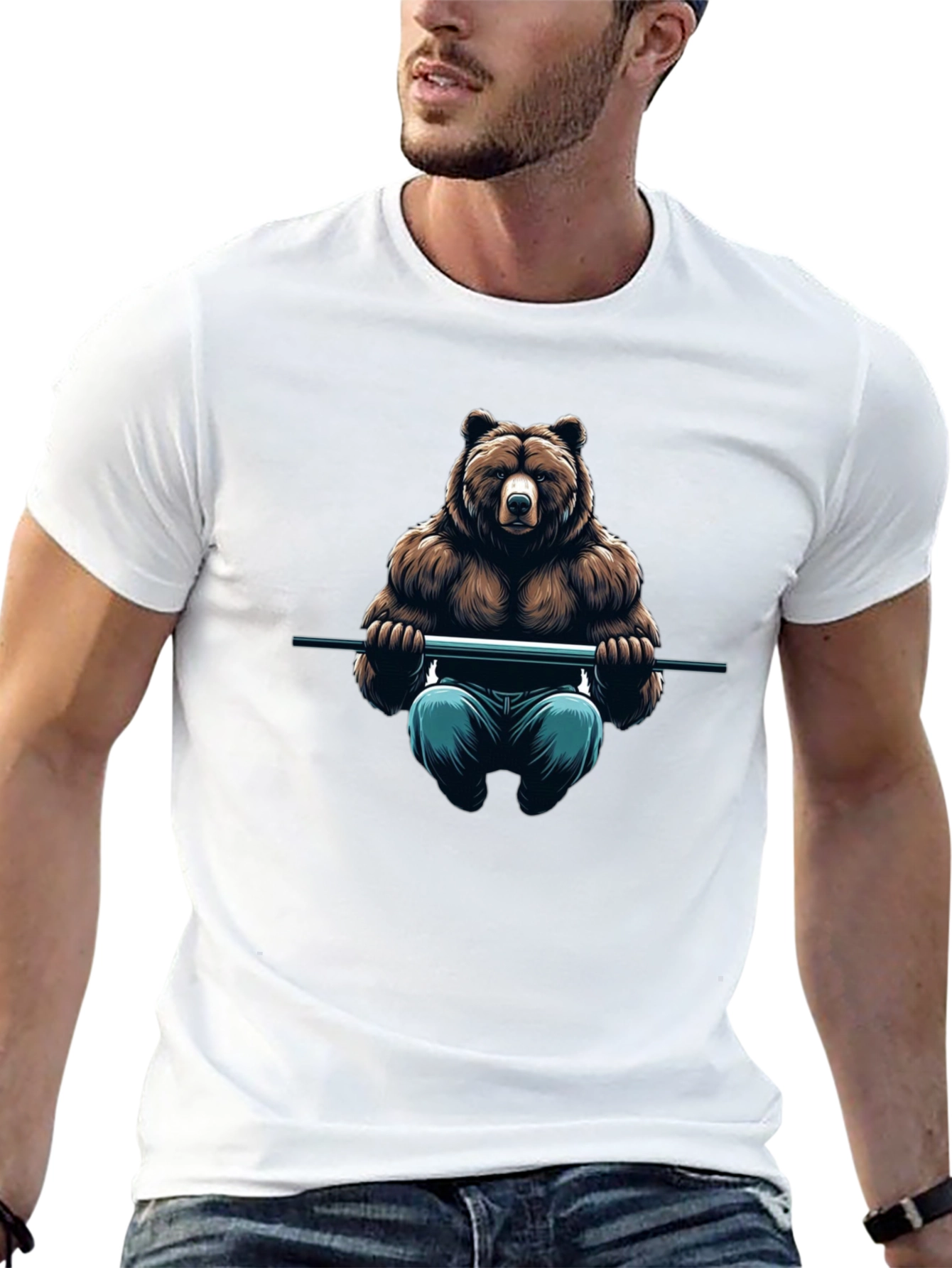 Bear Lifting T-Shirt - Gym Animal Tee