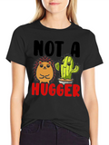 Not a Hugger T-Shirt Funny Cactus Hedgehog