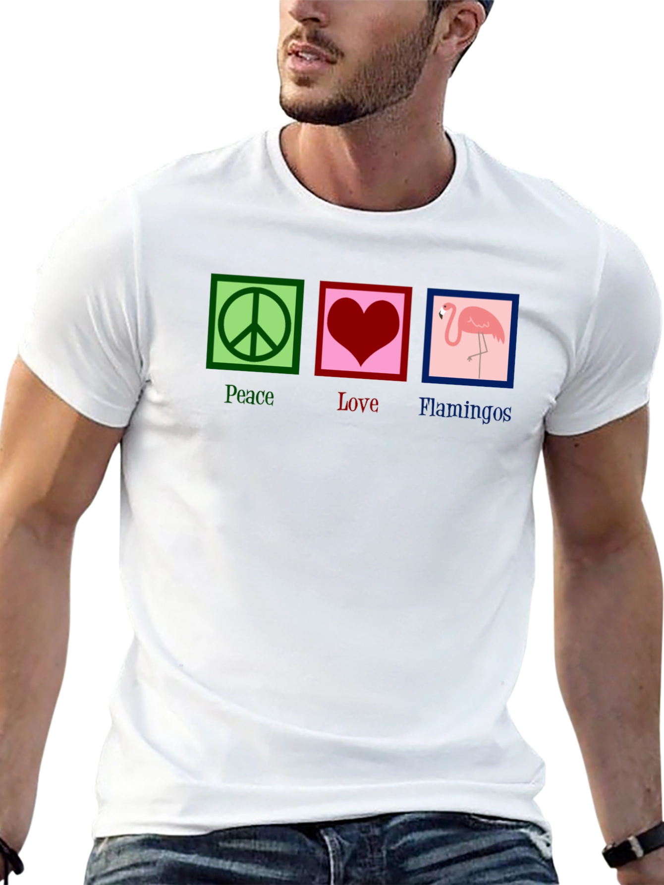 Peace Love Flamingos Graphic Tee