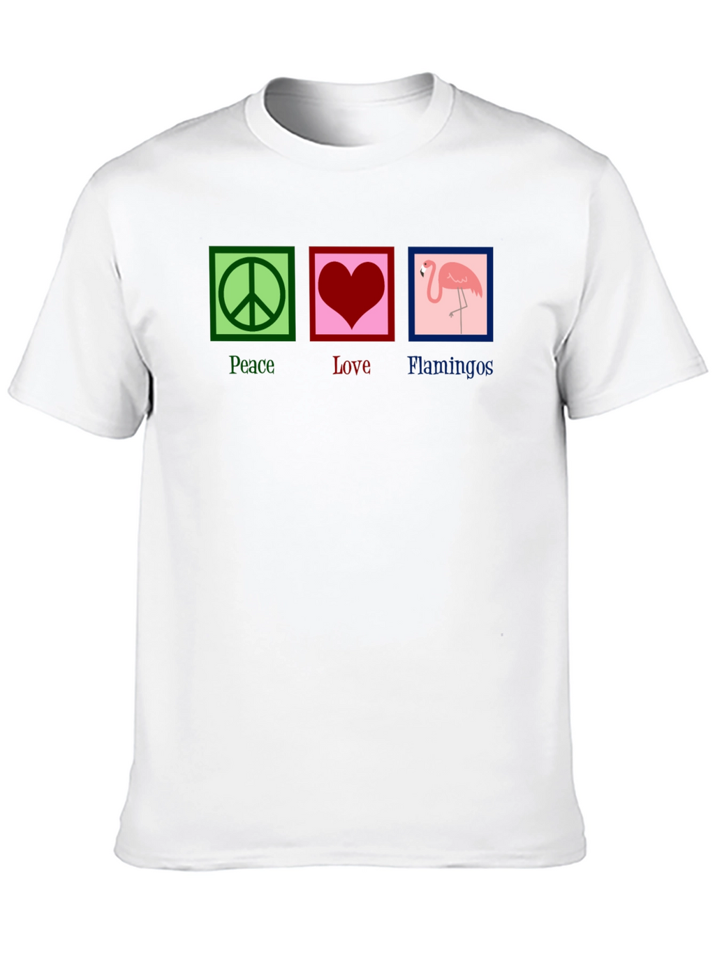 Peace Love Flamingos Graphic Tee