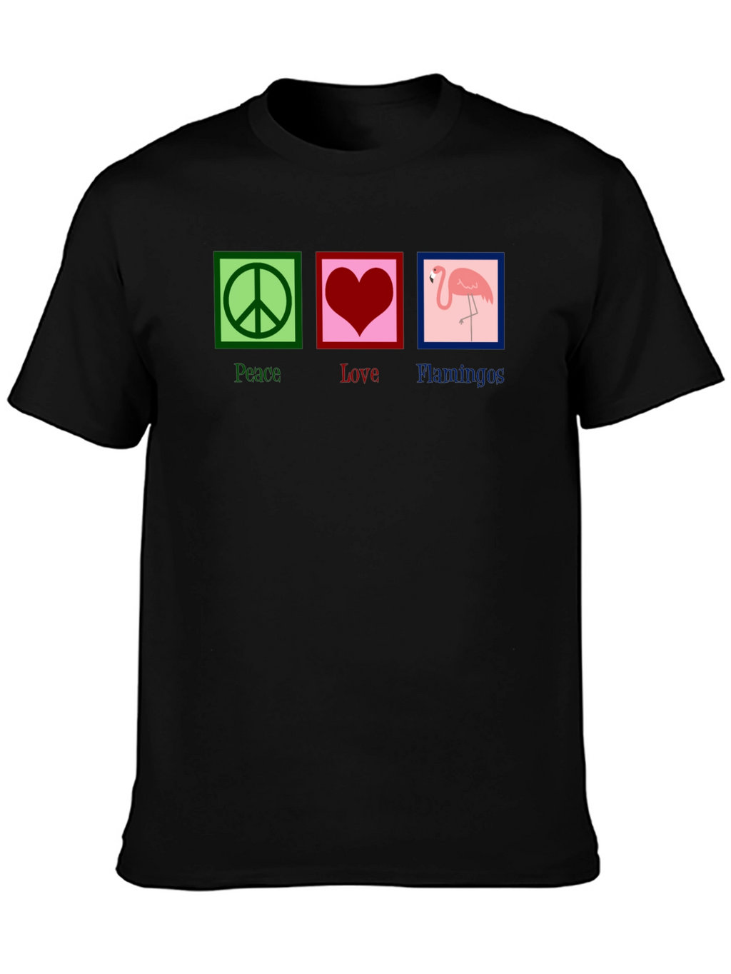 Peace Love Flamingos Graphic Tee