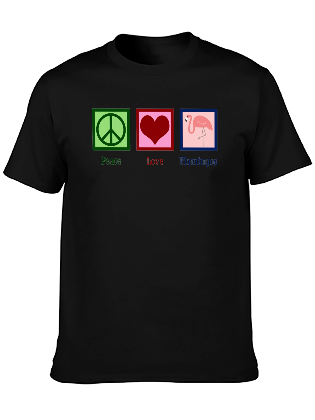 Peace Love Flamingos Graphic Tee