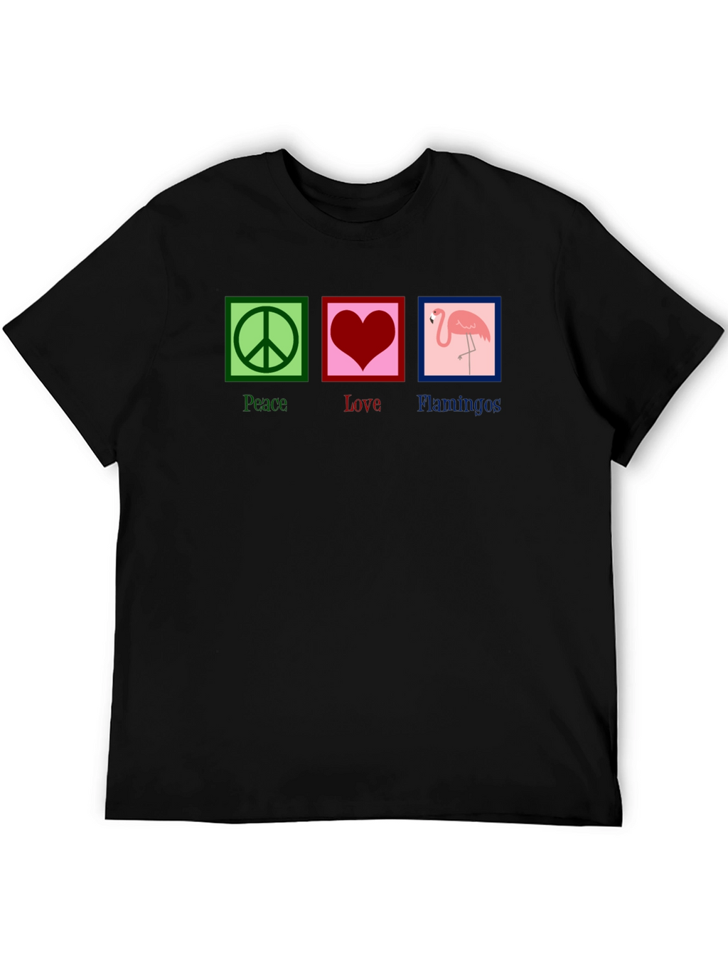 Peace Love Flamingos Graphic Tee