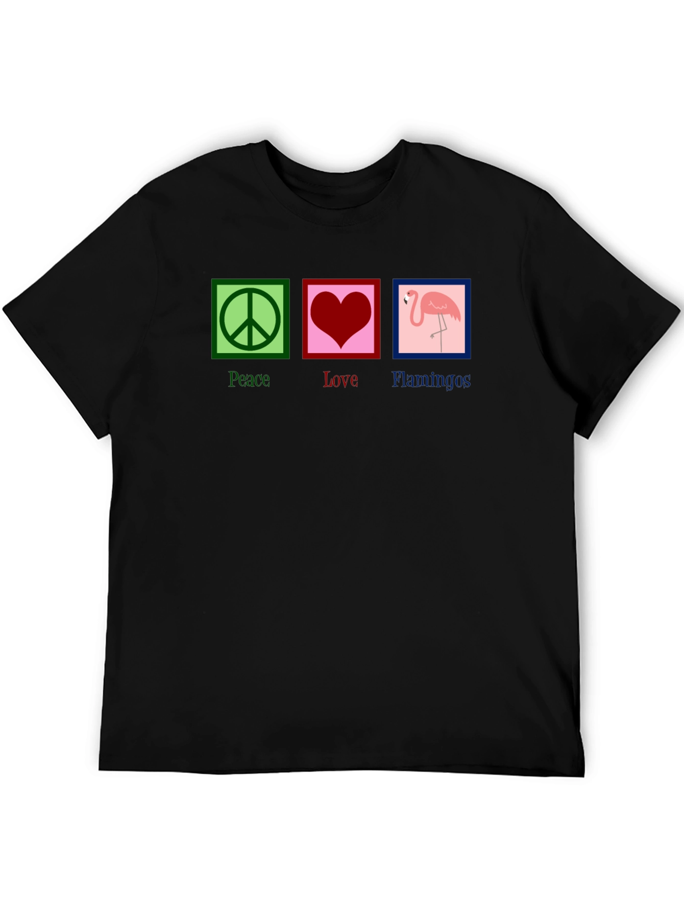 Peace Love Flamingos Graphic Tee