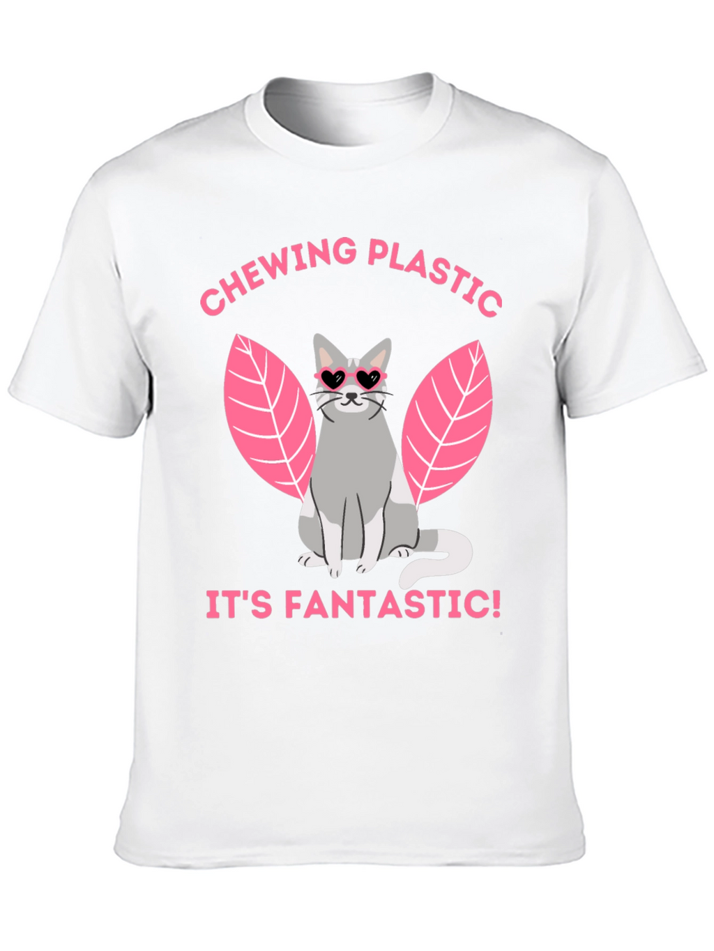 Chewing Plastic Cat T-Shirt - Its Fantastic!