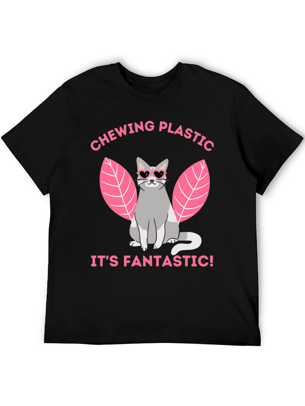 Chewing Plastic Cat T-Shirt - Its Fantastic!