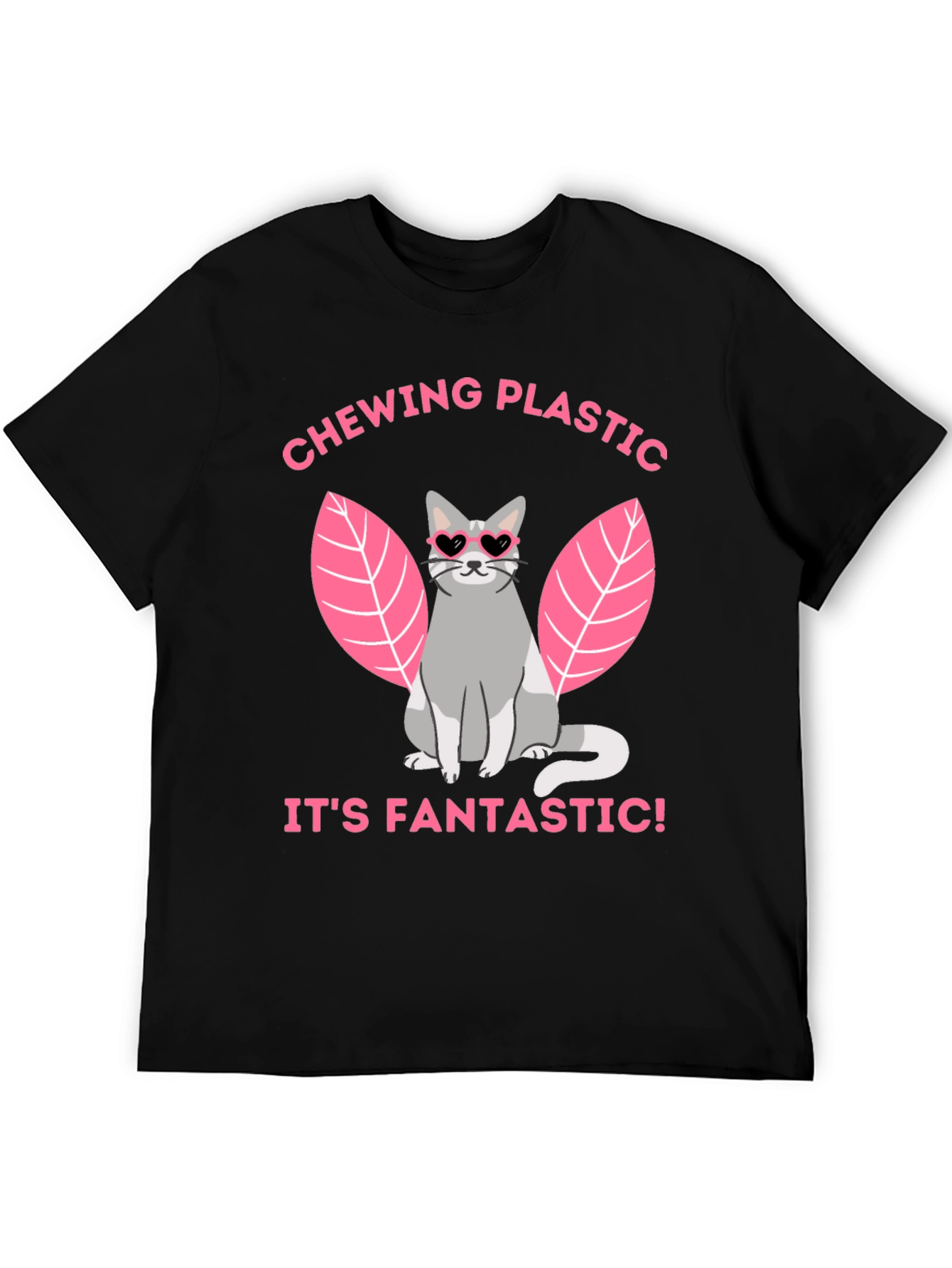Chewing Plastic Cat T-Shirt - Its Fantastic!