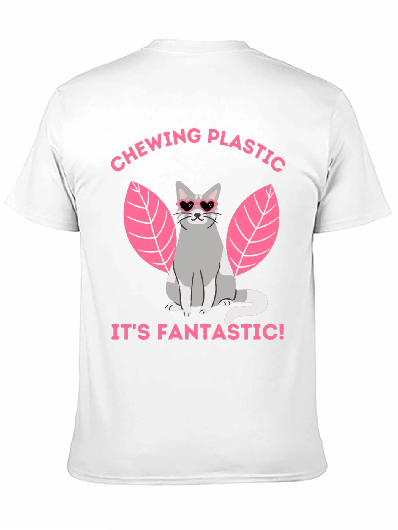 Chewing Plastic Cat T-Shirt - Its Fantastic!