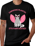 Chewing Plastic Cat T-Shirt - Its Fantastic!