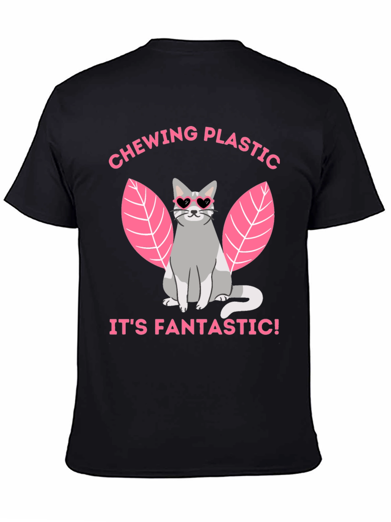 Chewing Plastic Cat T-Shirt - Its Fantastic!