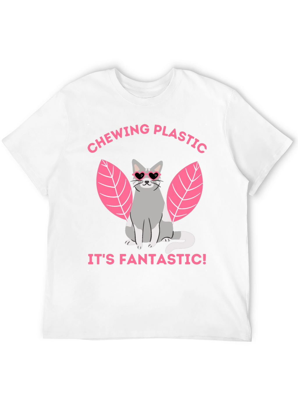 Chewing Plastic Cat T-Shirt - Its Fantastic!