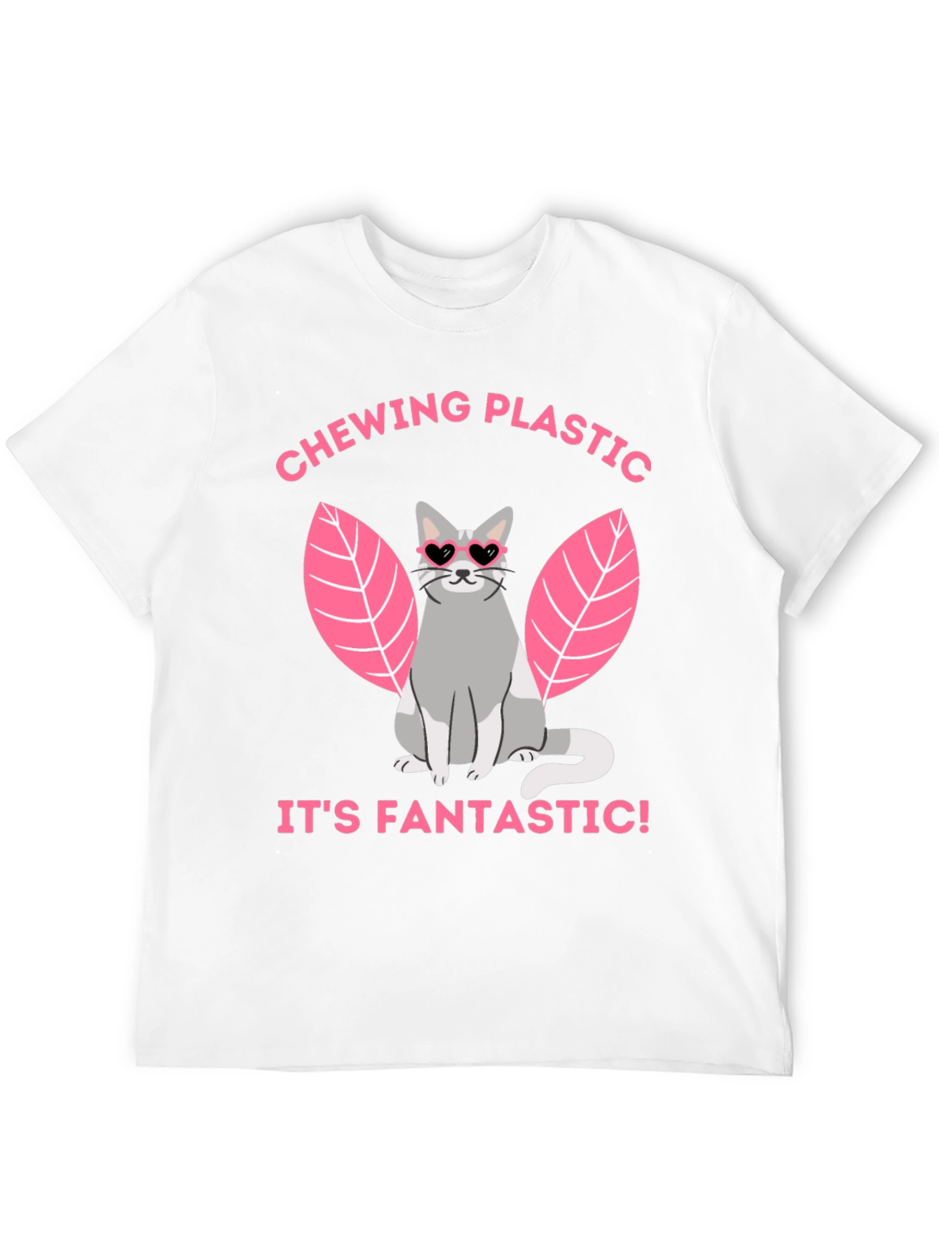 Chewing Plastic Cat T-Shirt - Its Fantastic!