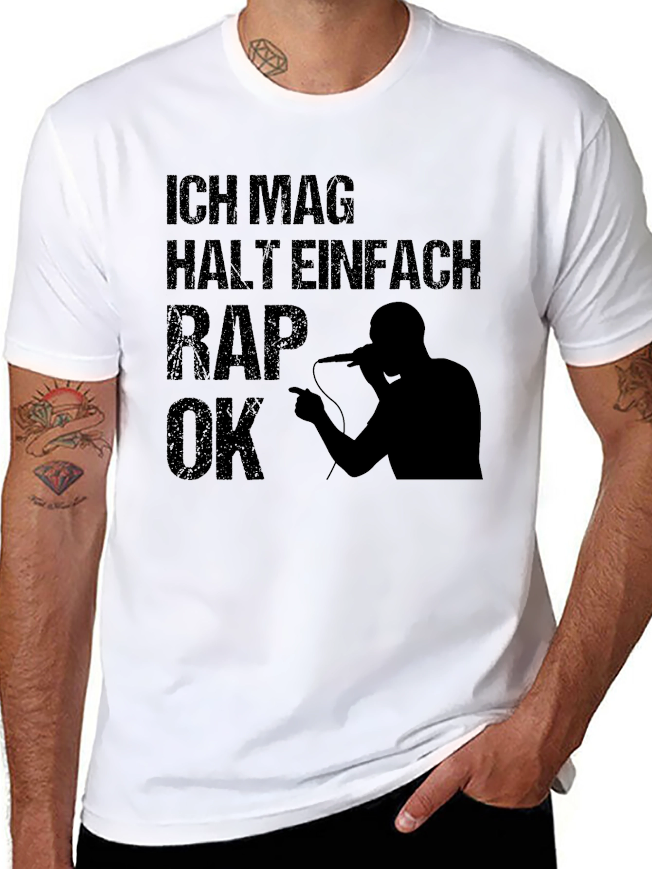 Ich Mag Halt Einfach Rap OK T-Shirt - Black