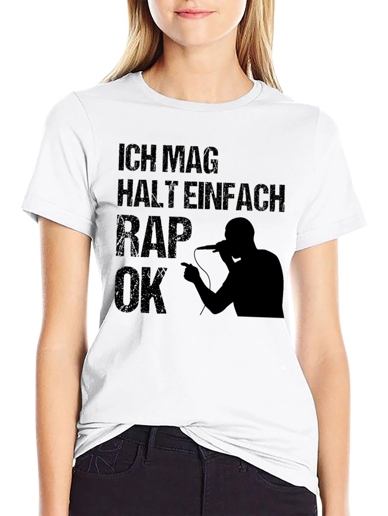 Ich Mag Halt Einfach Rap OK T-Shirt - Black