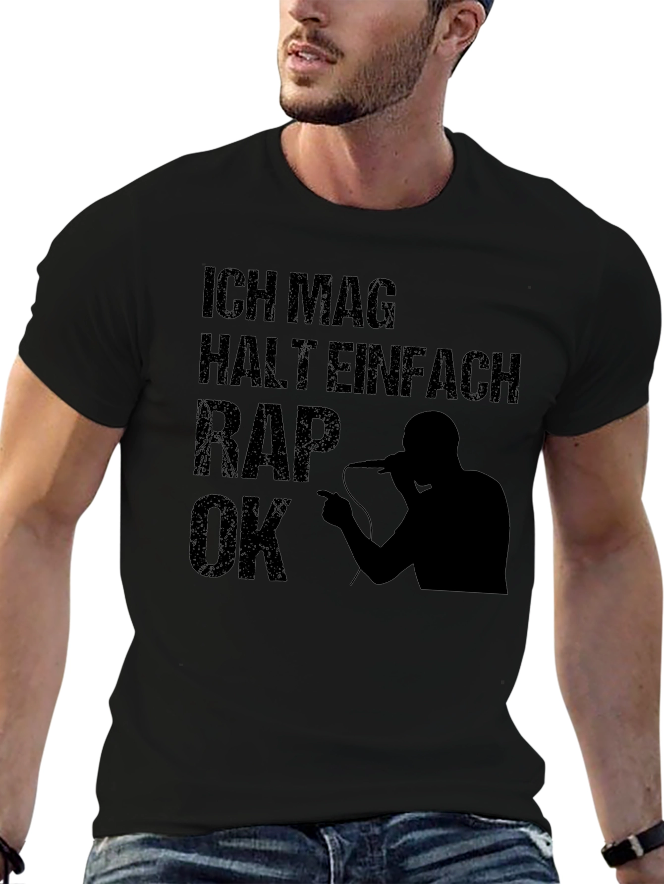 Ich Mag Halt Einfach Rap OK T-Shirt - Black