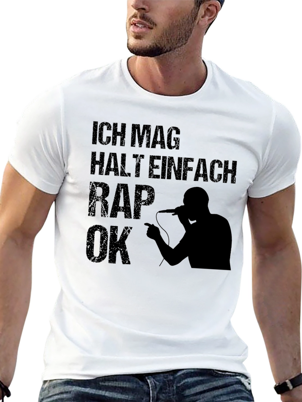 Ich Mag Halt Einfach Rap OK T-Shirt - Black