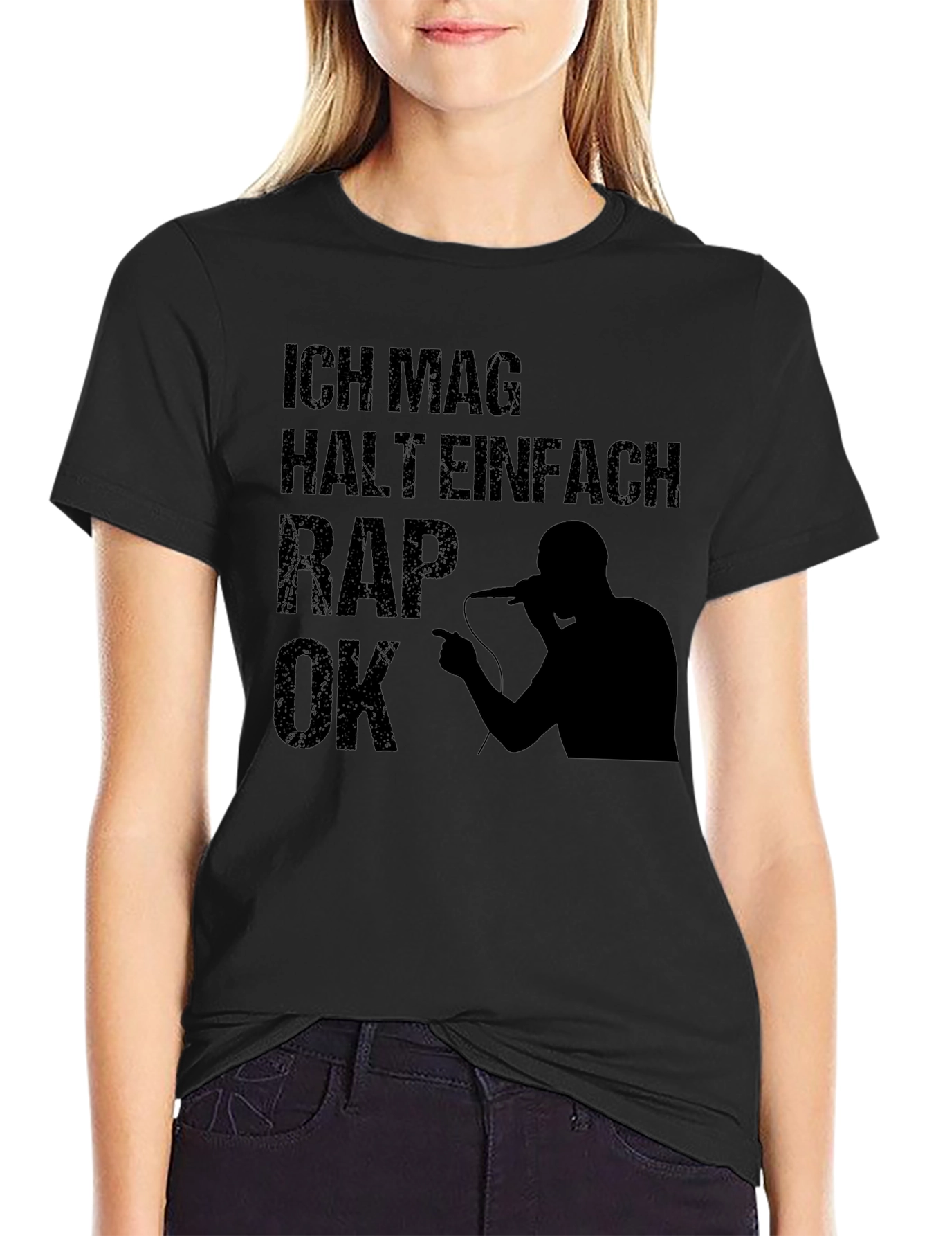 Ich Mag Halt Einfach Rap OK T-Shirt - Black