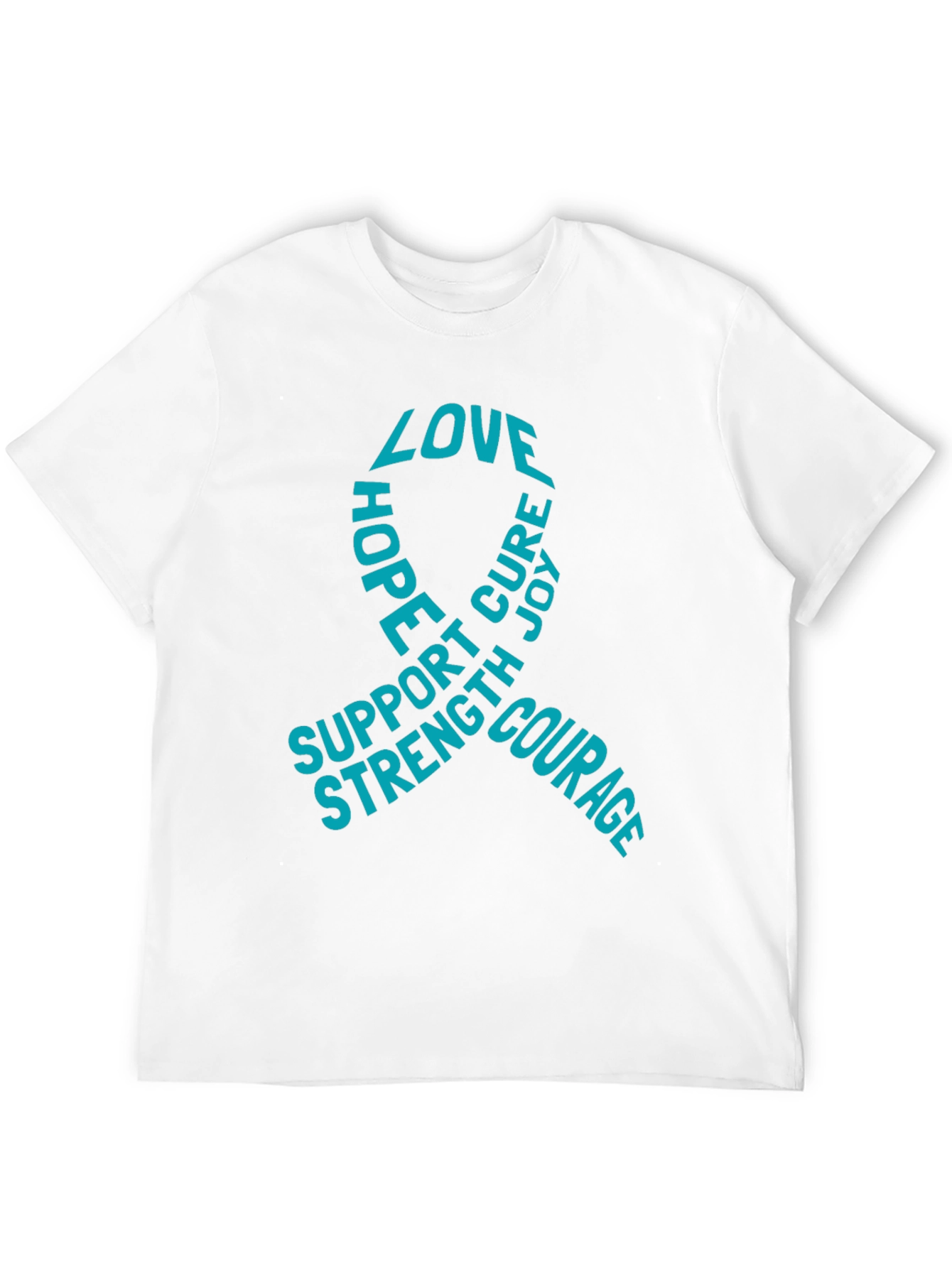 Love Hope Cure T-Shirt - Support Strength Courage