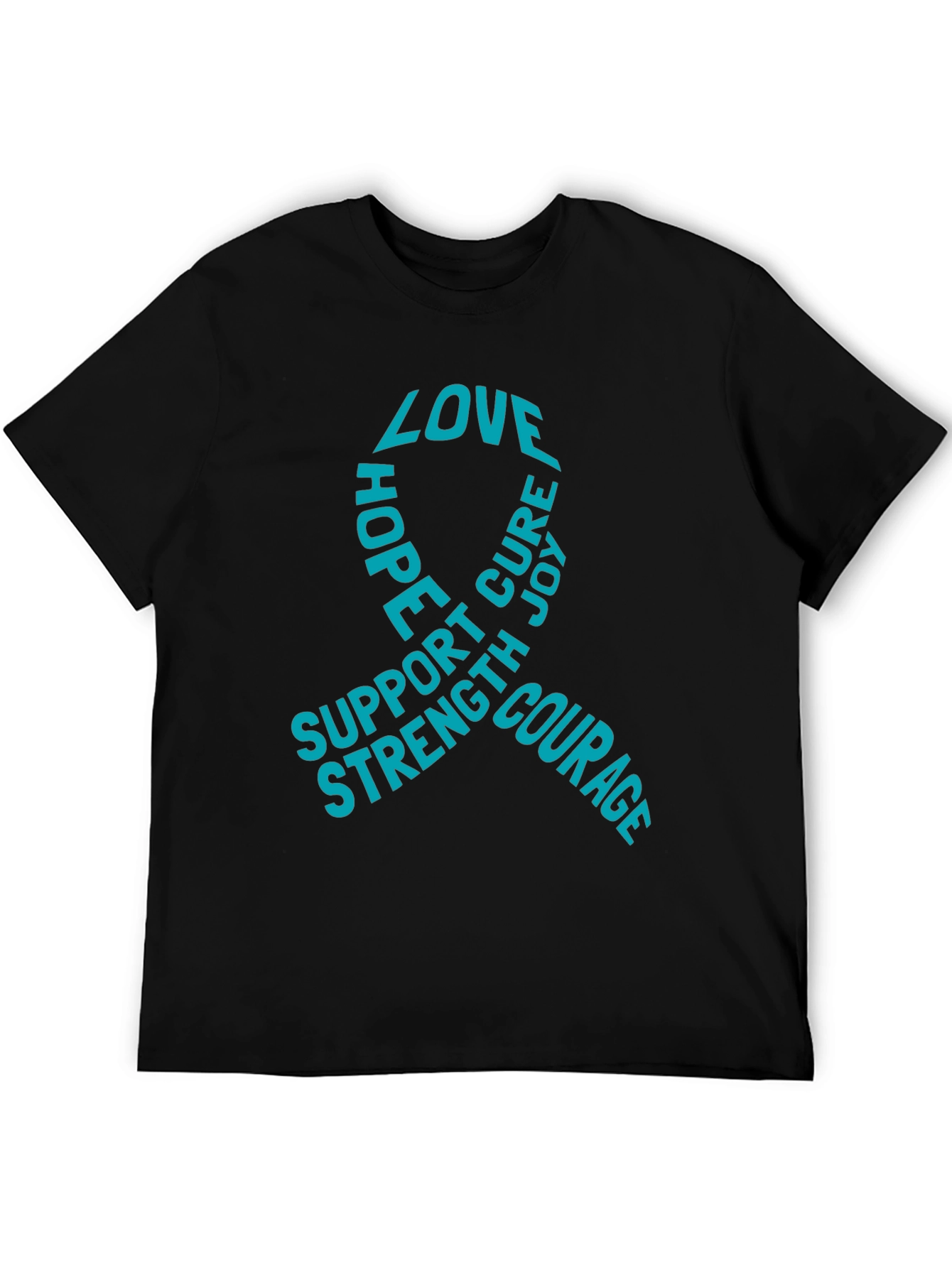 Love Hope Cure T-Shirt - Support Strength Courage
